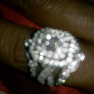 White Diamond white gold wedding set